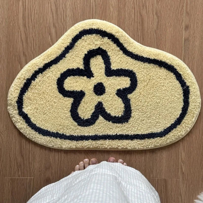 Imitation cashmere cartoon absorbent foot pad