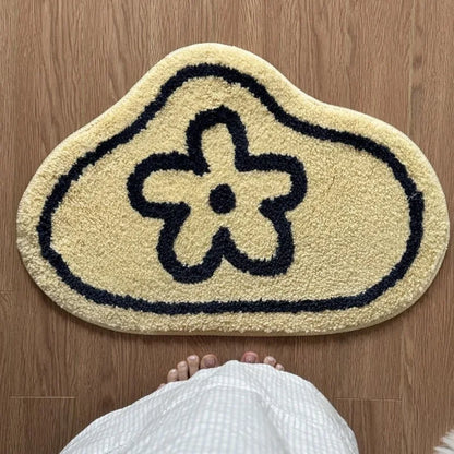 Imitation cashmere cartoon absorbent foot pad