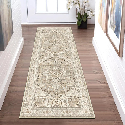 VIKAMA Non-Slip Hallway Runner Rug Machine Washable Kitchen Entryway Bedroom Laundry Carpet