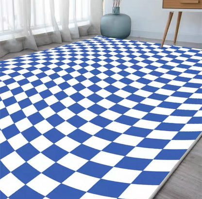 VIKAMA Green Checkered Floor Mat