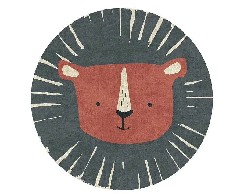Cartoon Cute Round Non-Slip Area Rug