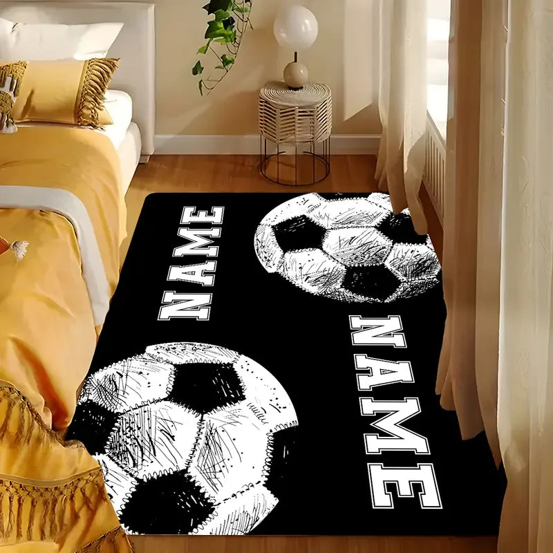 VIKAMA 3D Soccer Ball Non-Slip Play Rug