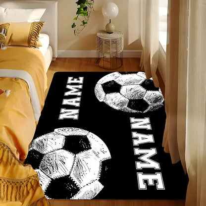 VIKAMA 3D Soccer Ball Non-Slip Play Rug
