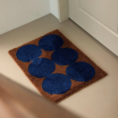 VIKAMA Retro American Striped Doormat: Non-slip, Absorbent, Soft, Durable, Machine Washable for Entryways and Bathrooms
