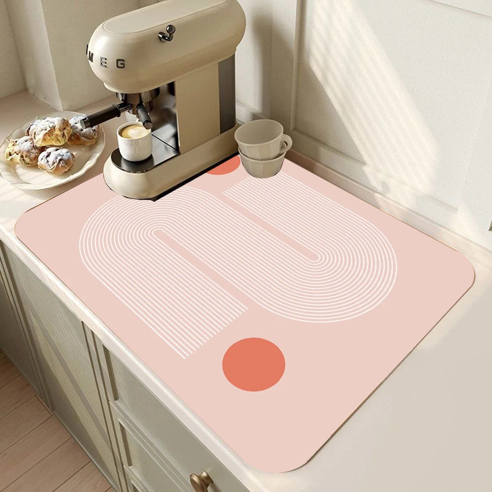 Printed Absorbent Kitchen Drying Mat