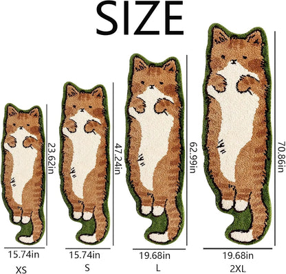 VIKAMA Cartoon Cat Pattern Non-Slip Area Rug