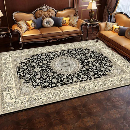 VIKAMA Vintage Persian Crystal Rug Ethnic Living Room Bedroom Carpet