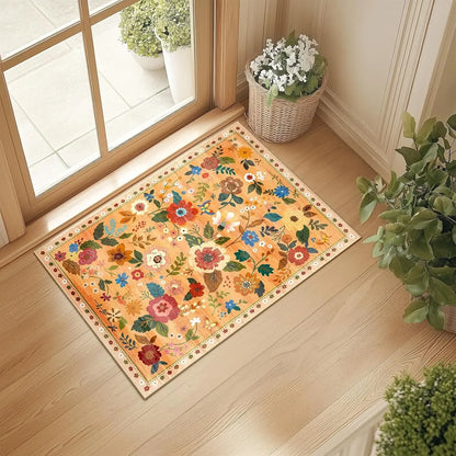 American Floral Crystal Velvet Floor Mat