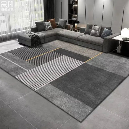 Geometric Crystal Pile Rug Non-Slip Bedroom Living Room Office Entrance Carpet
