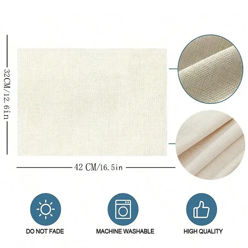 Watercolor Floral Linen Placemat Set