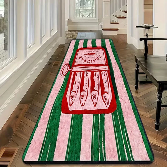 Whimsical Sardine Can Runner Rug