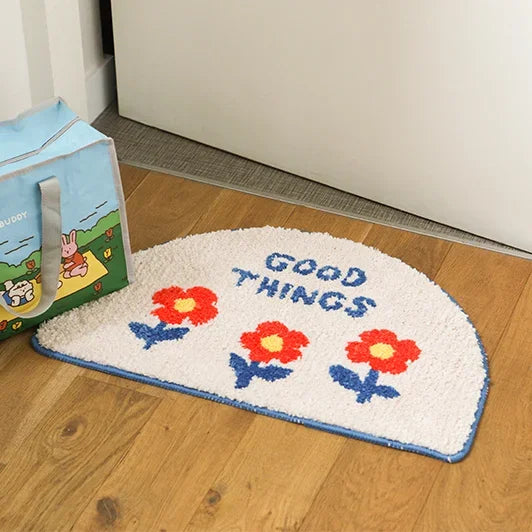 VIKAMA Cartoon Soft Cashmere-Feel Bedside Area Rug