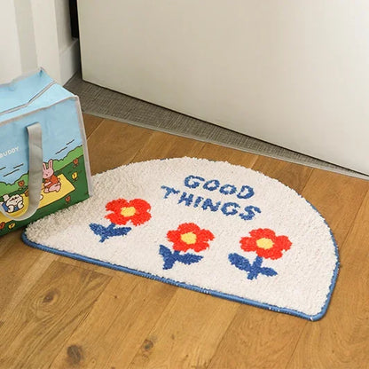 VIKAMA Cartoon Soft Cashmere-Feel Bedside Area Rug