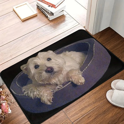 VIKAMA Dachshund Doormat Non-Slip Absorbent Entry Rug Cute Pet Home Decor