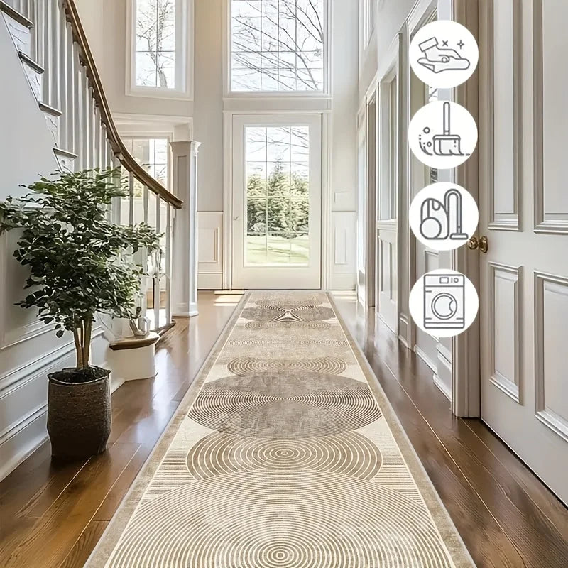 VIKAMA Modern Minimalist Corridor Carpet Non-Slip Kitchen Balcony Bedroom Long Floor Mat