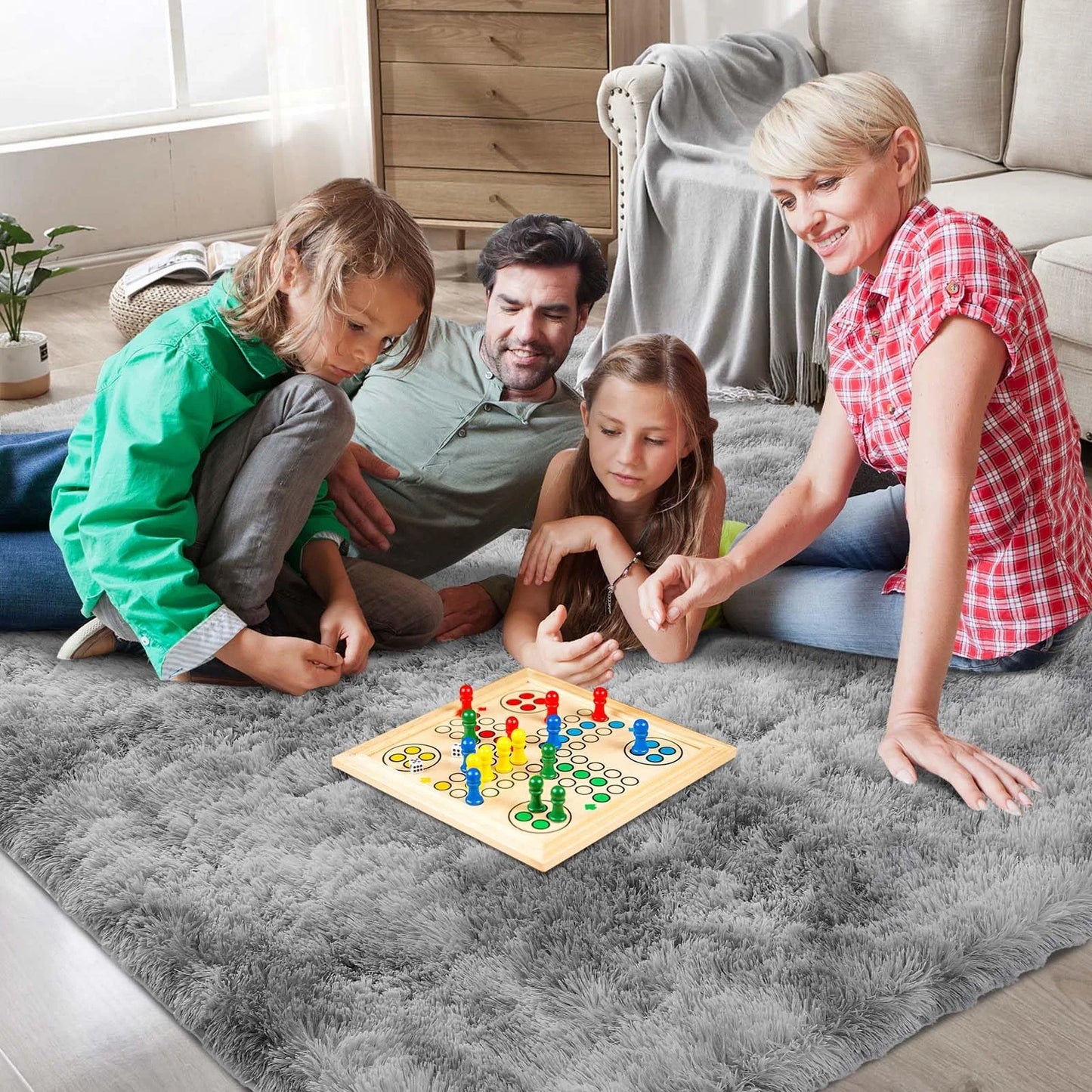 VIKAMA Ultra-Soft Puffy Indoor Area Rug