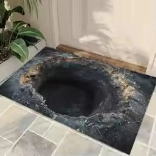 VIKAMA 3D Stone Cave Vortex Entrance Doormat