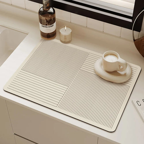 Absorbent anti-slip kitchen countertop pad