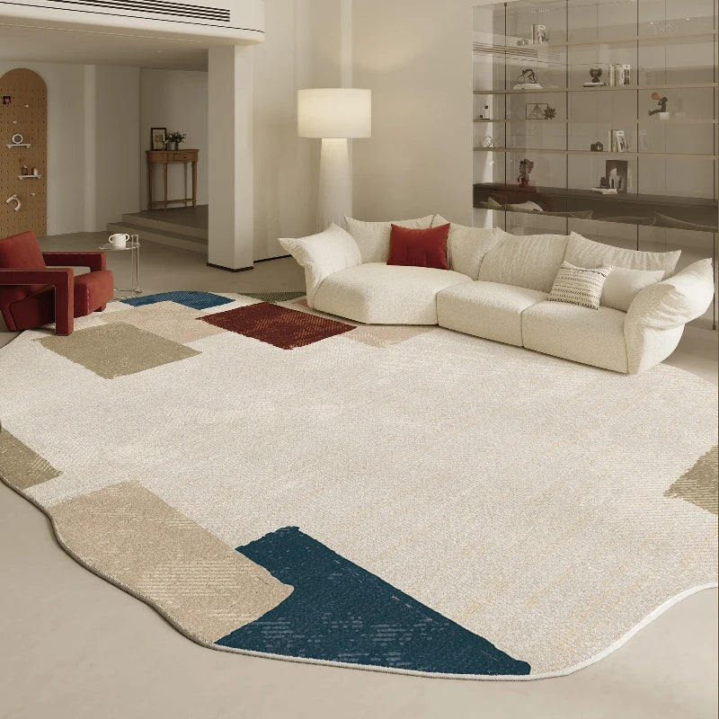 Modern Irregular Shape Fluffy Plush Area Rug