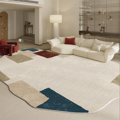 Modern Irregular Shape Fluffy Plush Area Rug