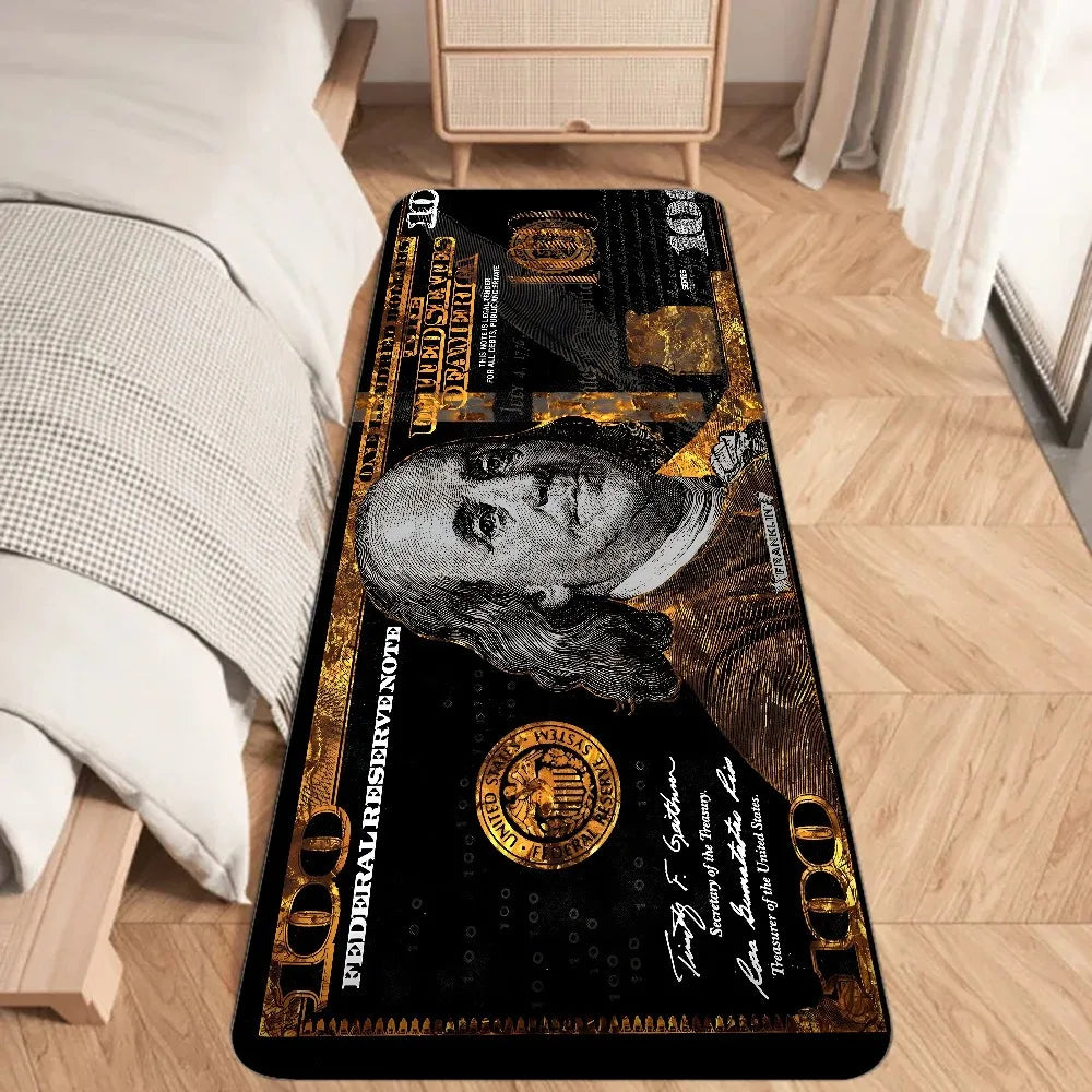 $100 Bill Graffiti Print Rug