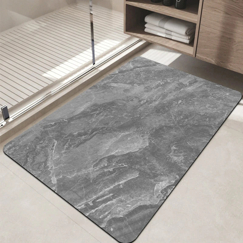 Super Absorbent Diatom Mud Bathroom Floor Mat Non-Slip Dirt-Resistant Large Door Mat