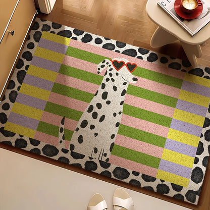 Dopamine Silk Ring Entrance Door Mat Cuttable Dirt-Resistant Floor Mat