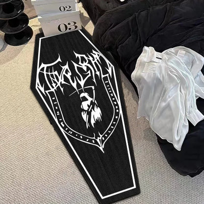 VIKAMA Halloween Gothic Skull Vampire Rug Bedroom Living Room Entrance Mat Home Decor