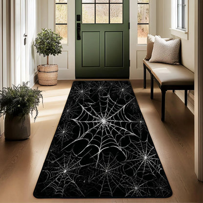 Gothic Skull Rose Runner Rug