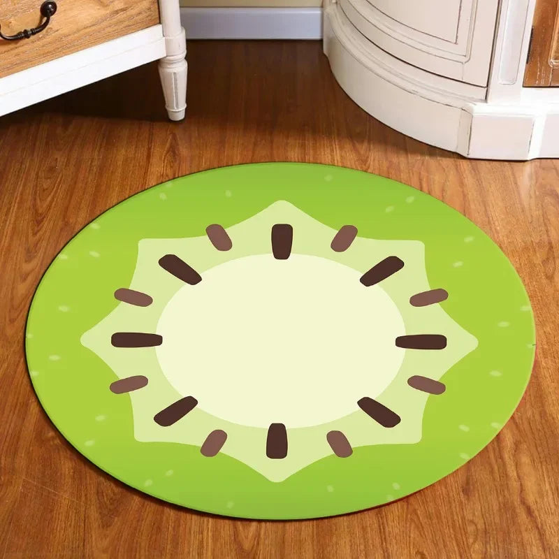 Kiwi Fruit Round Living Room Rug