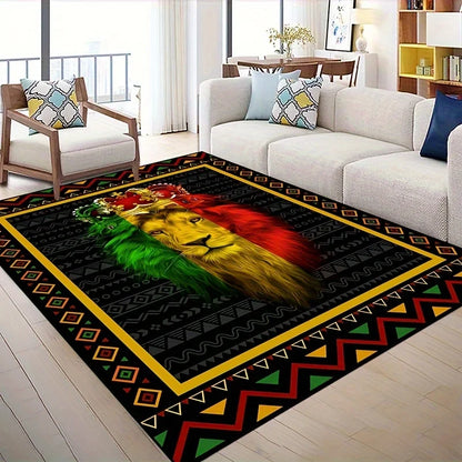 Lion King African Animal Print Area Rug