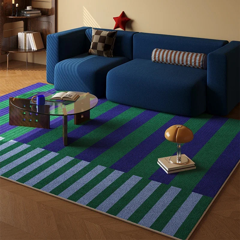 VIKAMA Medieval Revival Living Room Carpet Non-Slip Wear-Resistant Bedroom Floor Mat Wardrobe Room Rug
