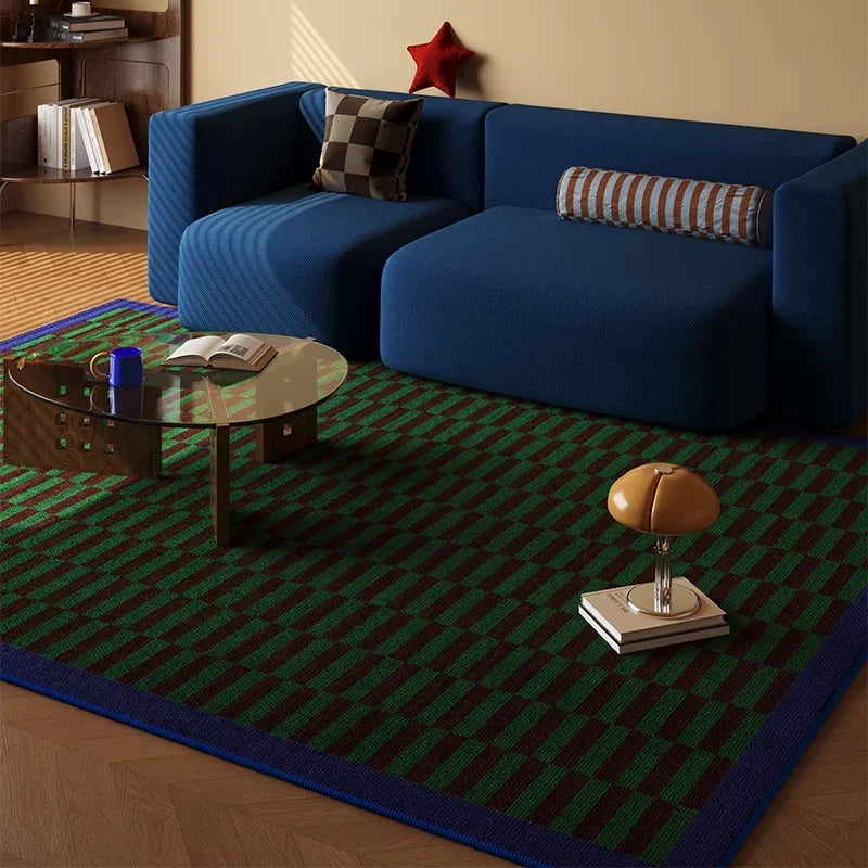 VIKAMA Medieval Revival Living Room Carpet Non-Slip Wear-Resistant Bedroom Floor Mat Wardrobe Room Rug