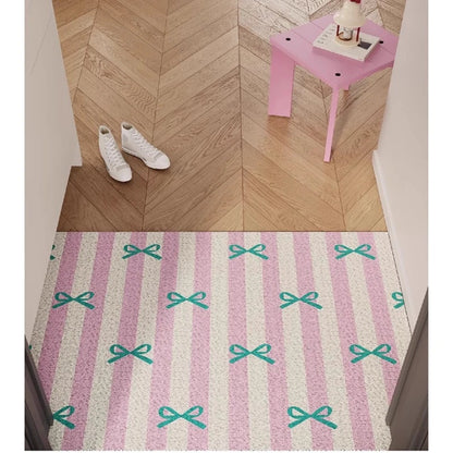 TipToe Azure Card Silk Ring Entrance Door Mat Non-Slip Dirt Scraper Shoe Change Floor Carpet