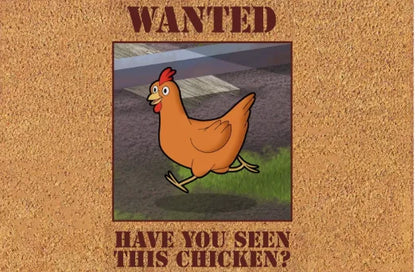 Funny Dachshund Chicken Welcome Mat