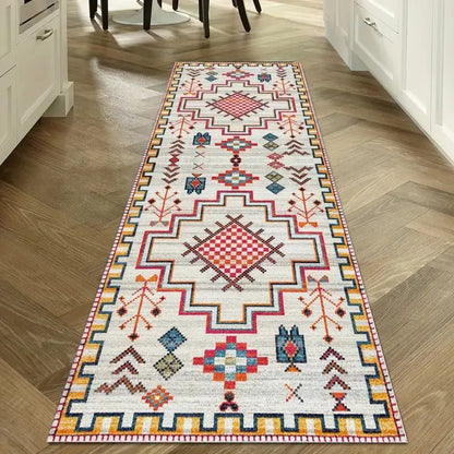 VIKAMA Vintage Washable Non-Slip Hallway Runner Rug
