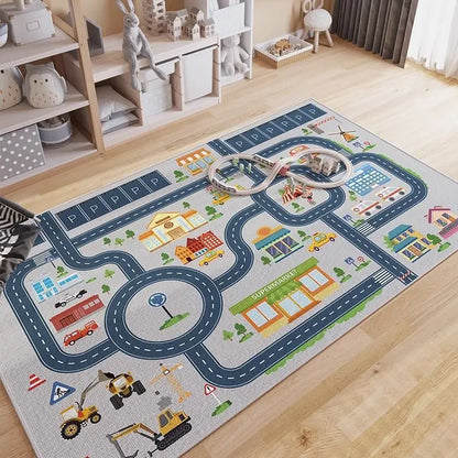 VIKAMA Crystal Pile Kids Rug Washable Crawling Mat Bedroom Living Room Carpet Home Decor