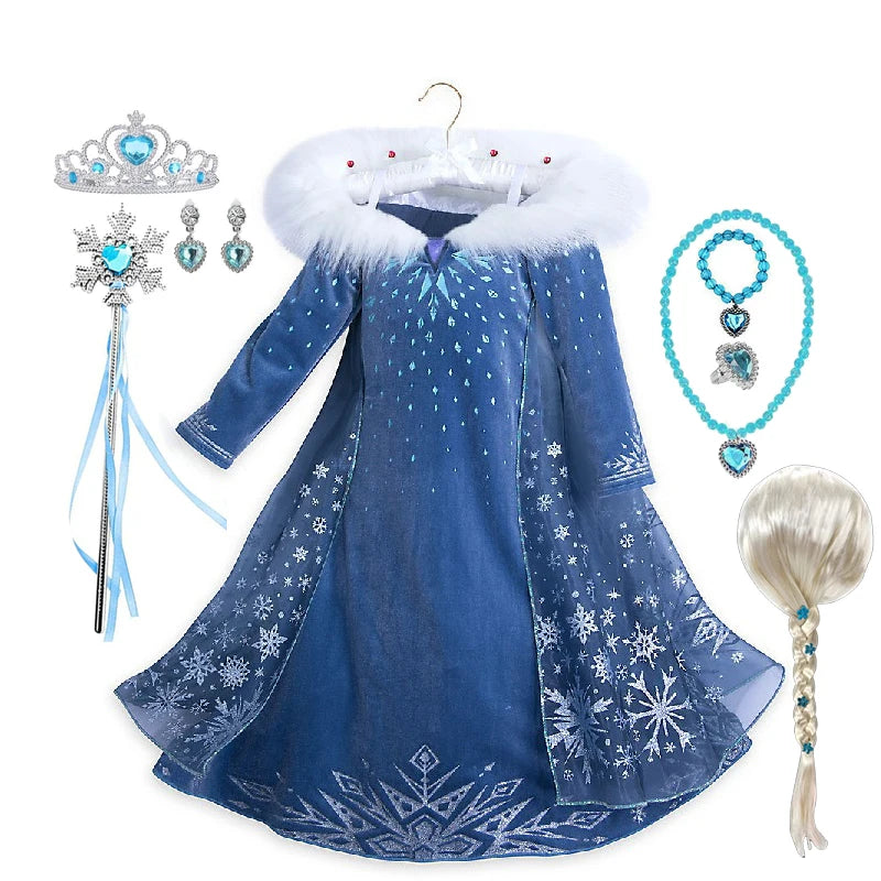 Disney Frozen Elsa Princess Costume Dress For Girls