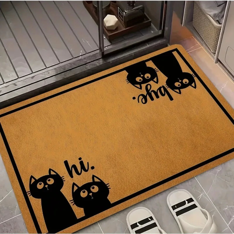 Cute Cartoon Cat Entryway Doormat