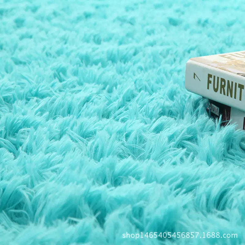 Gradient Silk Wool Rug Non-Slip Machine Washable Bedroom Living Room Kids Room Carpet Home Decor
