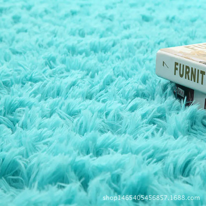 Gradient Silk Wool Rug Non-Slip Machine Washable Bedroom Living Room Kids Room Carpet Home Decor