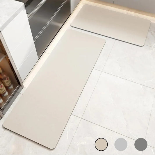 Diatomite Kitchen Floor Mat Super Absorbent Non-Slip Washable Long Entrance Rug
