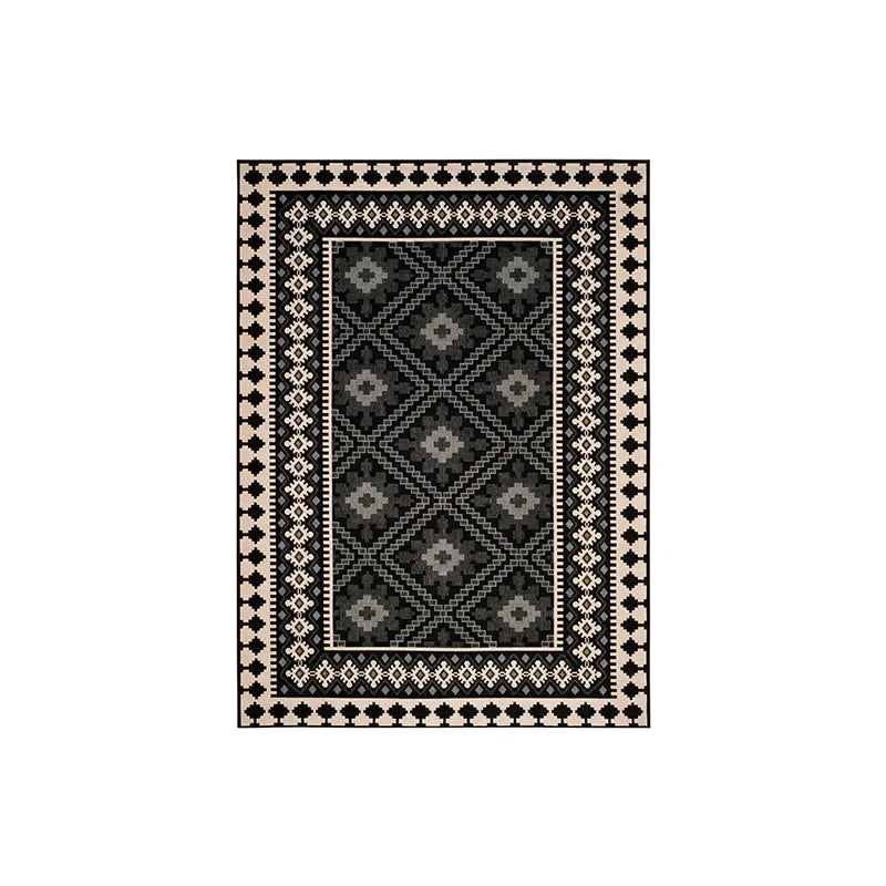 VIKAMA Moroccan Crystal Velvet Area Rug