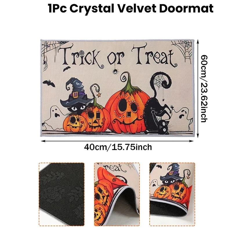 VIKAMA Halloween Durable Easy-Clean Welcome Doormat