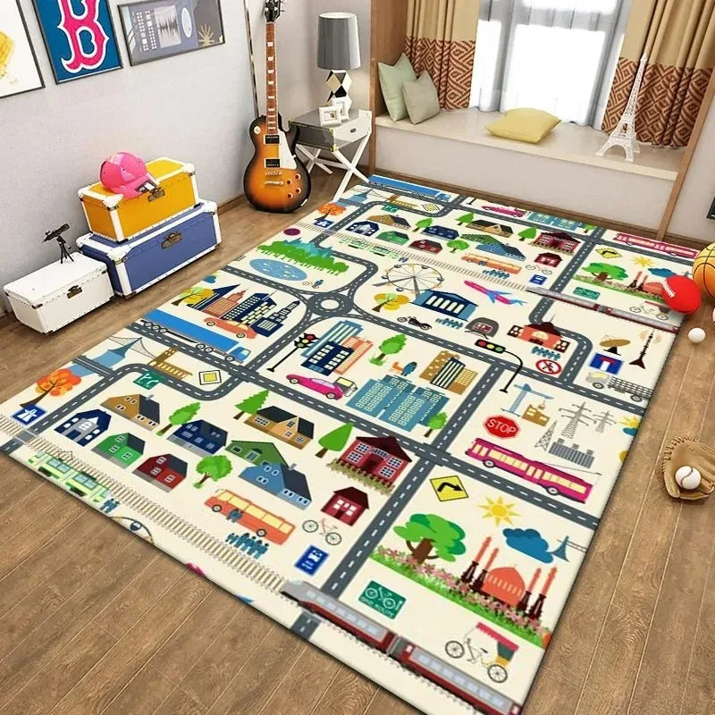 Cartoon Game Kids Area Rug