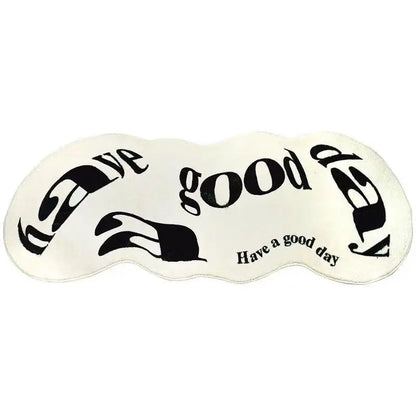 Alien Retro Irregular Faux Cashmere Bedside Carpet Bedroom Floor Mat