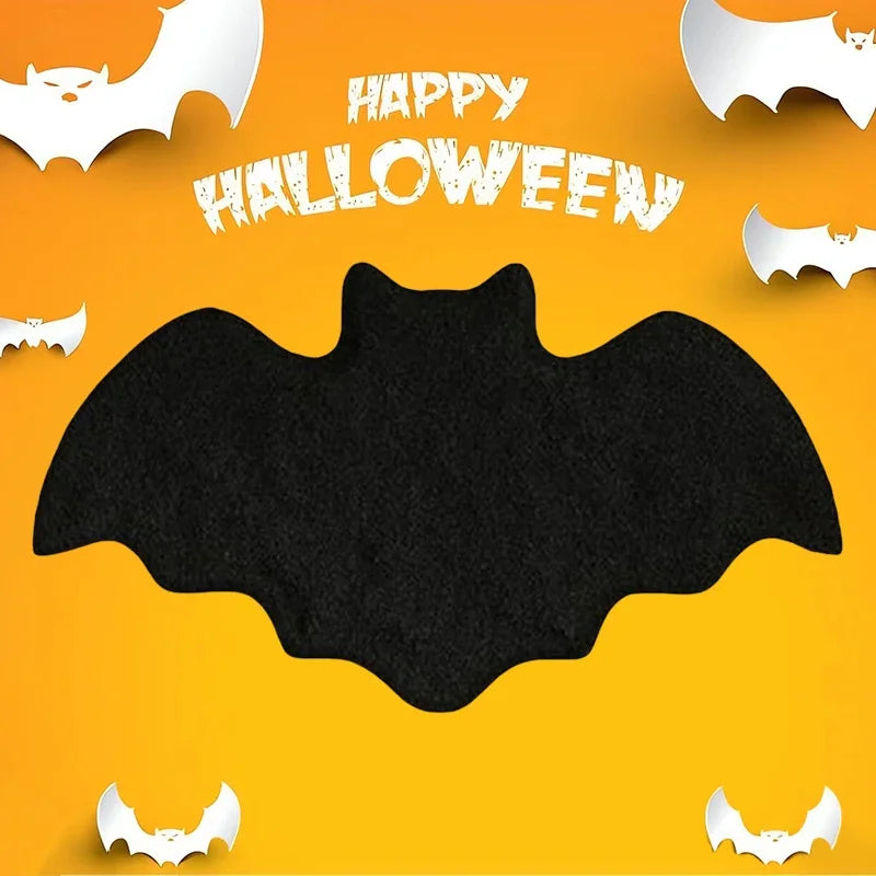 Black Spider Web Halloween Non-Slip Bath Rug