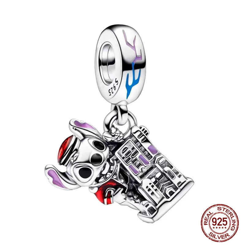 Disney S925 Sterling Silver Charm Beads For Women Bracelet