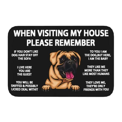 Staffordshire Bull Terrier Non-Slip Doormat Kitchen Bathroom Bedroom Balcony Entrance Floor Rug Home Decor