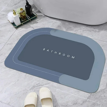 VIKAMA Splash & Seek Floor Mat Diatomaceous Earth Bath Rug Non-Slip Shower Mat for Quick Dry Safety